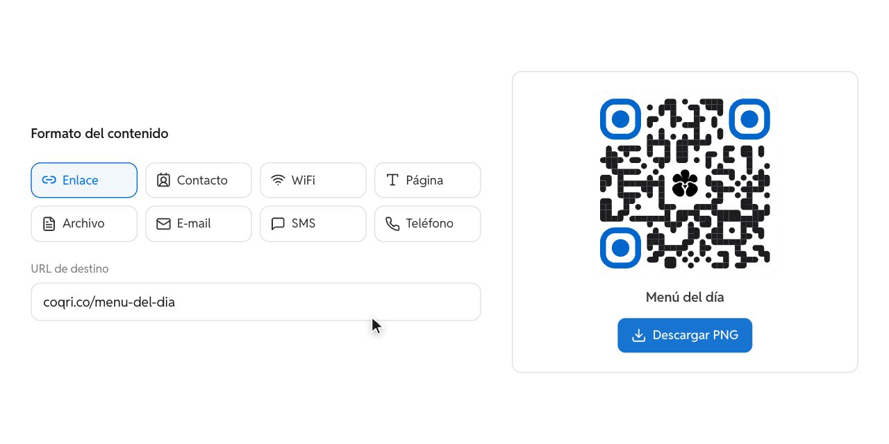 Crear un código QR en segundos con Coqrico